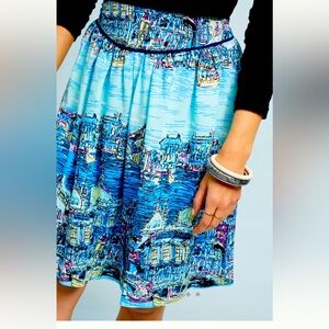 Anthropologie Limited Edition Scenic Blue Skirt